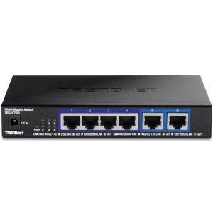TRENDnet TEG-S762 6-Port Unmanaged MultiGig Ethernet Switch, 2.5G and 10G ports, wall mountable